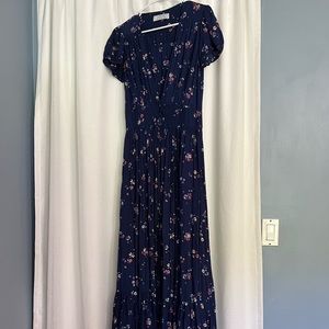 Auguste the Label long maxi dress in navy blue